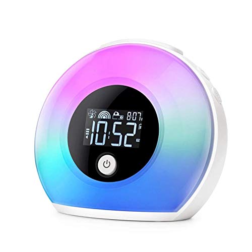 Wake Up Light Bluetooth Lautsprecher Desktop Lampe Wecker Digital Snooze Nachtlampe Buntes Licht Geburtstagsgeschenk