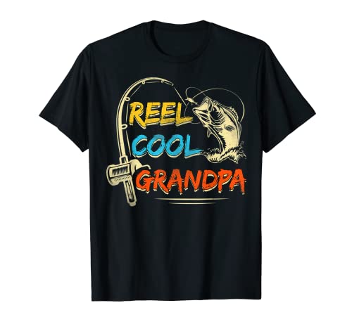 Funny Fishing Tee Vintage - Reel Cool Grandpa Camiseta