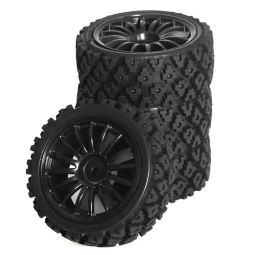 RC�J�[�z�C�[���^�C�� For Tamiya For TT-01 For TT-02 TT01E XV01 XV02 1/10 RC �����[�J�[�p�[�c 4�� 68*28mm �S���z�C�[�� �^�C���Z�b�g(Black)