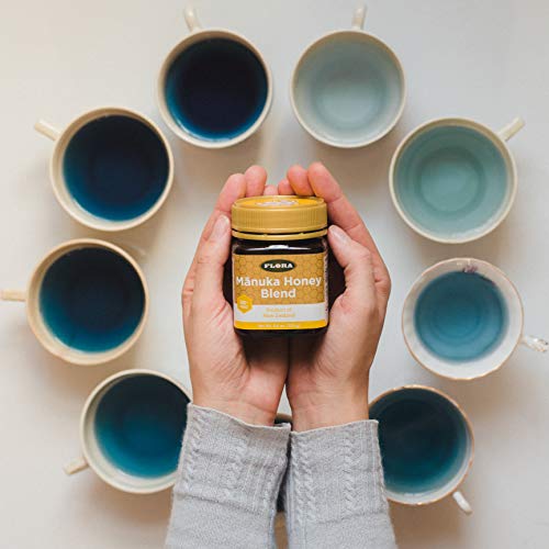 Flora - Mānuka Honey Blend Mgo 30+, New Zealand Honey, 100% Traceable Mgo,Natural Healing, Sore Throat Relief, Aids Digestion, 17.6-Oz. Jar #TOP4