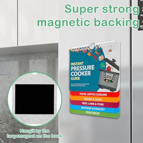 Air Fryer Cheat Sheet Magnets Cooking Guide Booklet, Air Fryer Recipe Book Air Fryer Cooking Times Chart Magnetic Keto Food Guide Air Fryer Accessories Temp Guide (Pressure Cooker Recipes) - Image 4