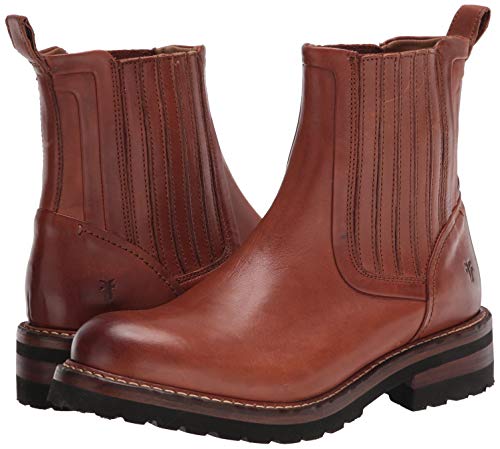Frye Ella Moto Chelsea Cognac, 6 #TOP6