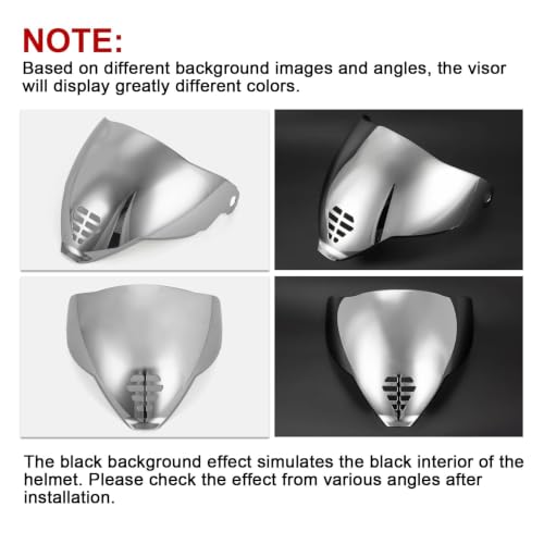 Image of PSLER Shatterproof Helmet Visor for Icon Airflite IC-06,Silver | Impact-Resistant ,UV400 Protection, Motorcycle Tinted Face Shield for Airflite IC-06 ,Visor Replacement