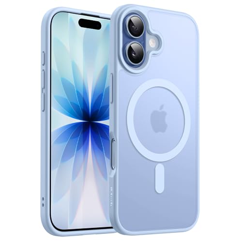 Image of JETech Magnetic Case for iPhone 17 6.3-Inch Compatible with MagSafe, Translucent Matte Back Slim Minimalist Shockproof Phone Cover (Mist Blue)