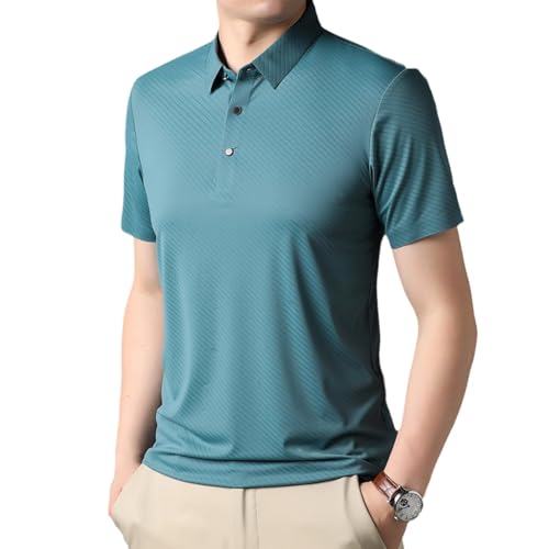 Polo vert homme coupe régulière chemise de travail business casual été