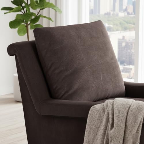 Image of Lakdi The Furniture Luxury Velvet Upholstered Lounge Chair with Soft Padded Cushion & Black Metal Legs, Mid-Century Modern Sofa Chair | 5 Years Warranty | Free Assembly - 15185260