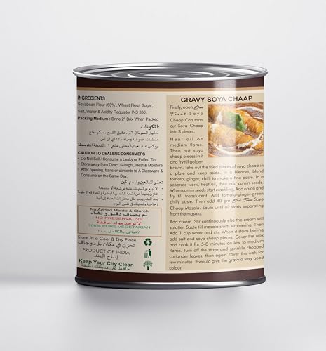 Image of Desi Treat Veg SOYA Chaap | Protein-Rich Vegetarian Meat Alternative | Ready to Cook Plant-Based SOYA Chaap Sticks | Ideal for Curry, Tandoori, Gravy & Snacks (800g) (Pack of 2)