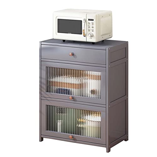YSUEFIJO Aparador Cocina Industrial, Alacena de Cocina Pequena, Armario de Almacenamiento Bano, Armario Auxiliar, Mueble Microondas, para Almacenamiento de Menaje