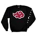 Ripple Junction Naruto - Shippuden Adult Akatsuki Cloud Anti Leaf Symbols Fleece Crew Sweatshirt MD Black
