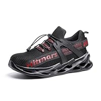 Loiston Scarpe Antinfortunistiche Uomo Donna Scarpe da Lavoro Punta in Acciaio VI-CP1-Rosso EU44