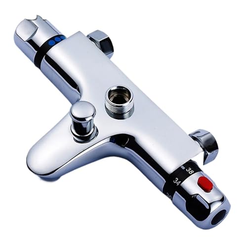 Grifo de ducha cromado termostático YT-5305 con acabado espejo de pared 2