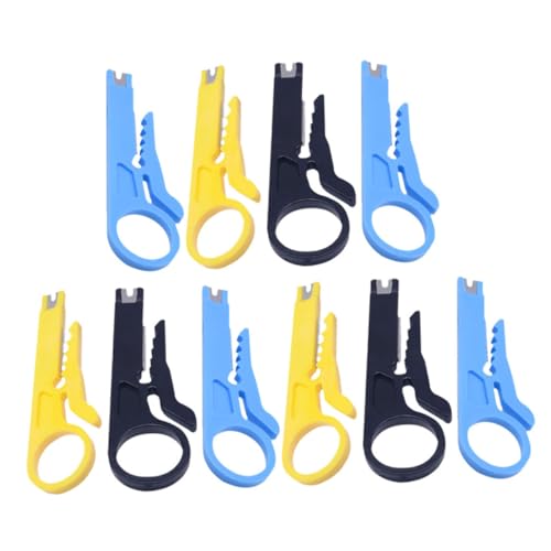 SOPOTUTU Set 10 Pezzi Strumento Multifunzionale Per Fili e Spelafili Piccolo Per Elettricisti, Taglierina Spelafili Pratica Struttura Per Spelatura Rapida, Strumenti Per Cavi Elettrici Portatili