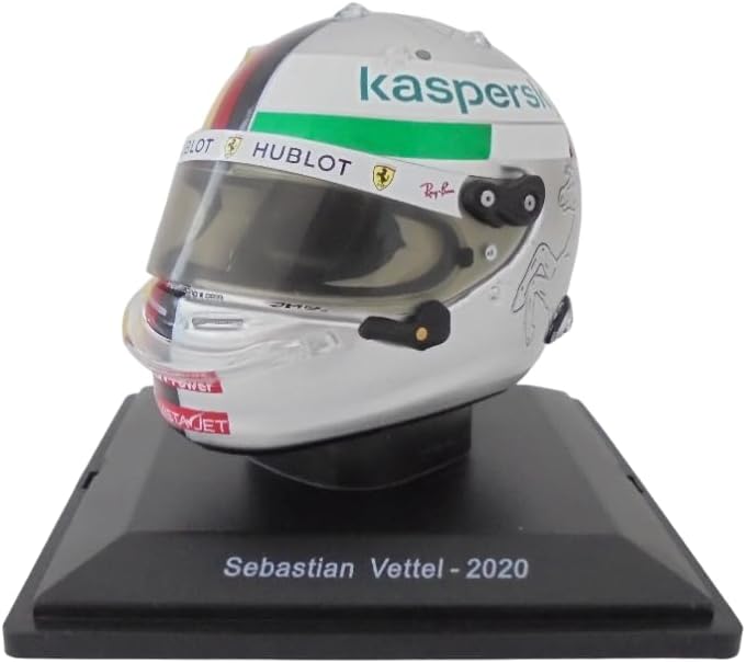 OPO 10 - Formula 1 Helmet Compatible with Ferrari F1: Sebastian Vettel 2020 Italy GP - 1/5 Scale - CAS71