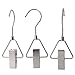 Aligle Energy Chrome Steel Heavy Duty Hanger Clips Hooks Portable Laundry Hook 360° Swivel Joint Triangle Hooks Metal Clip for Laundry Drying Hanging Organizer of Boots Shoes Closet 5 Pcs