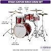 Yamaha Stage Custom Birch 3pc Bop Drum Shell Pack - 18 Kick, Cranberry Red