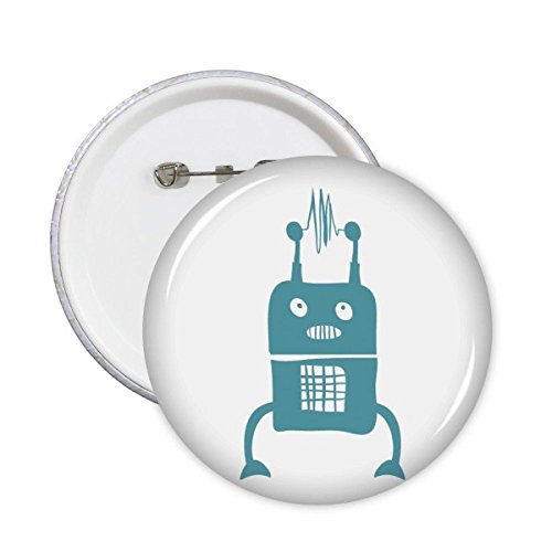 Alien robot broches rondes Univers badge cadeau original 5 pièces XXL pour passionnés