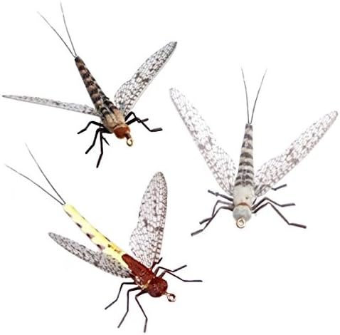 Synthfly dry-fly, Yellow,Gray,Green,Brown