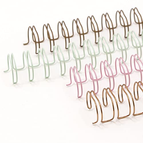 Craftelier - Set mit 2 Doppelringbindern für Alben, Notizbücher, Kalender oder Kalendarien | Ideal für Scrapbooking- und Bastelprojekte | Ø 1,58 cm (5/8) - Farbe Rose Gold