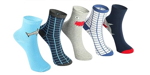 Image of Kids Boys Socks - Printed Cotton Kids Socks | Soft & Comfortable Sock for Boys | Durable Boy Sock for Everyday Wear- Pack of 5