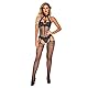 V-Ting Sexy Dessous für Damen Nahtlose Bodystocking Catsuit ouvert Women Baby Doll Sexy unterwäsche Kleid Fishnet Negligees Lingerie Nachtkleid Sleepwear Im Schritt offen für Sex