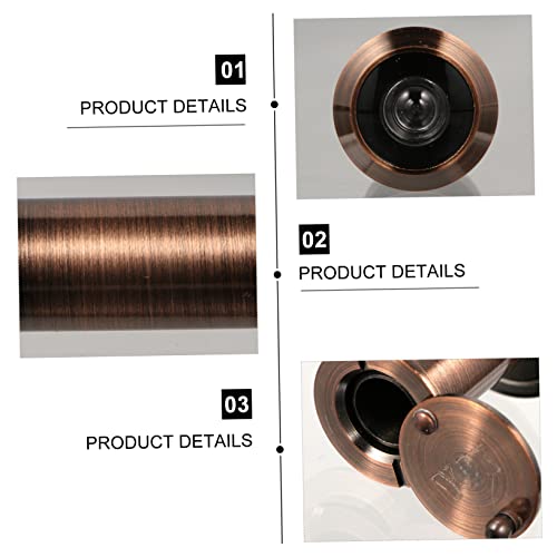 Gririw Anti- Door Peephole Security Doors For Front Door Copper Door Viewer Door Eyepiece Home Peephole Large Viewing Angle Pinhole Anti- Door Viewer Security Peep Hole Red #TOP1