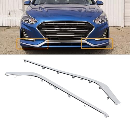 Dan&Dre Fog Light Chrome Trim Front Left and Right, Sonata 2018-2019, Previene Arañazos y Golpes, Materiales de Alta Calidad, Compatible con Números OE miniatura 5