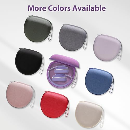 Headphone Headset Case for JLab JBuds Lux ANC/JLab Go Lux ANC/Lorelei X8/Beats/JBL/TOZO/BERIBES/Picun/KVIDIO Noise Cancelling Over-Ear Foldable Headphones (Purple) by XANAD - Image 3