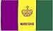 New Orleans "Mardis Gras" Flag - 3 foot by 5 foot Polyester (NEW)