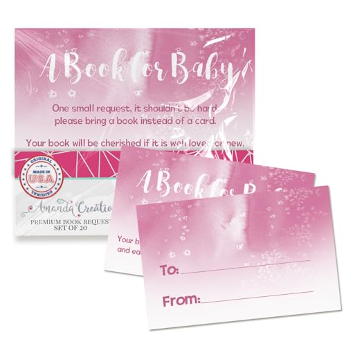 Cartes Bring A Book rose fille pour créer la première bibliothèque de bébé