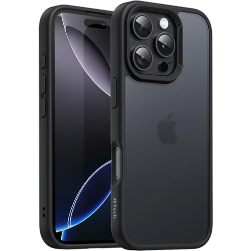 JETech Matt Hülle für iPhone 16 Pro Max 6,9 Zoll, Stoßfest Militärstandard FallSchutz, Mattierte Transluzente Rückseite ...