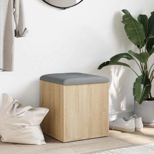 Meuble de rangement en bois chêne Sonoma 42 cm avec coffre rabattable