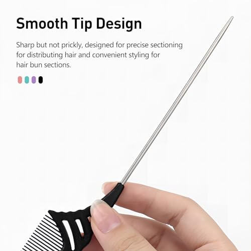 Set de 4 Peines Cola de Rata para Corte y Extensiones miniatura 6