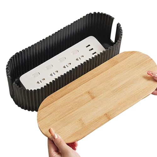 Boîte cache-câble et boîte de rangement pour fil électrique en bois