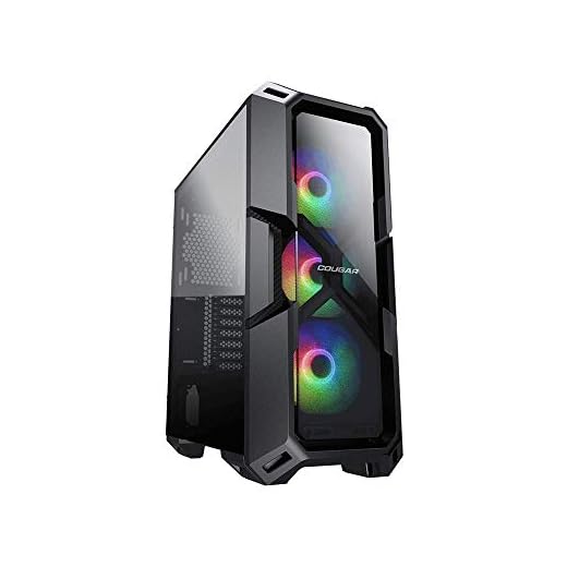 Cougar MX440-G RGB Potente e Compacto Mid-Tower Case com Painel Frontal e Lateral de Vidro Temperado, 3 Ventiladores ARGB