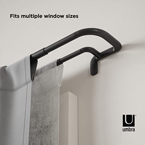 Umbra Twilight Modern Double Curtain Rod, Black #TOP4