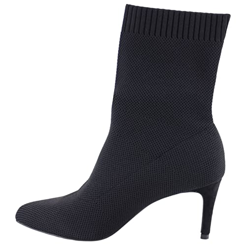 Queentina Stiefeletten Damen mit Absatz Gestrickt Obermaterial High Heels 1018 Cover