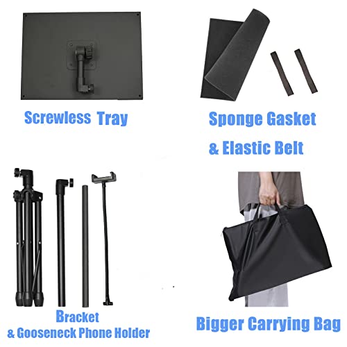 Kereal Laptop Projector Tripod Stand, Universal Portable Floor Holder Mount Stand For Dj Equipment,Office,Stage,Studio,Podium,Adjustable Height 25 To 48 Inch, With Tray And Gooseneck Phone Holder #TOP4