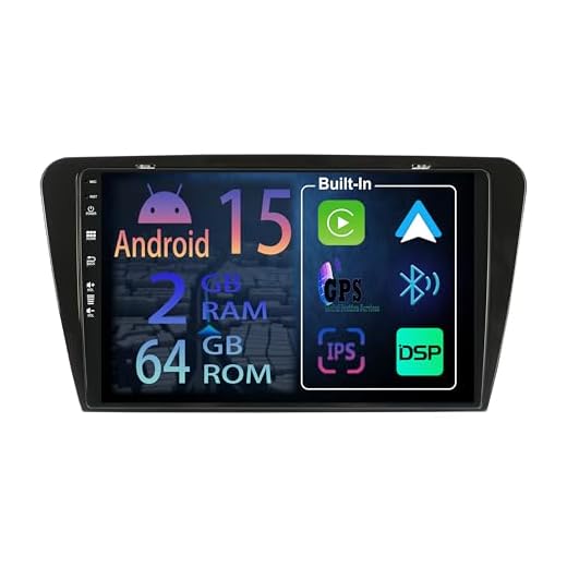 [2+64GB] 10.1 Zoll Android 15 Autoradio für Skoda Octavia 3 2013 2014 2015 2016 2017 2018 Radio Carplay Stereo Wireless Mit Car Play GPS Auto Navi Bildschirm Bluetooth Navigation Player