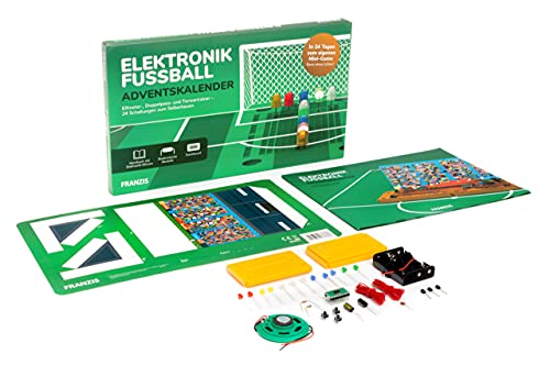 FRANZIS-67333-Calendario-dellAvvento-elettronico-da-calcio-24-circuiti-da-costruire-con-tutti-i-componenti-e-libretto-di-accompagnamento-da-30-pagine-senza-saldatura