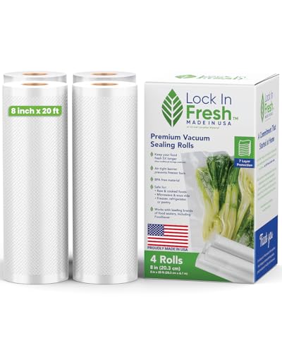 Lock In Fresh Vacuum Sealer Bags Roll 8x20'