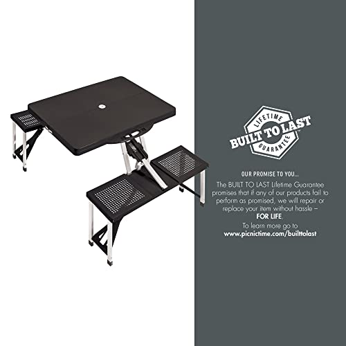 Image of Picnic TIME NFL Football Field Folding Picnic Table, Camping Table, Outdoor Table with Umbrella Hole