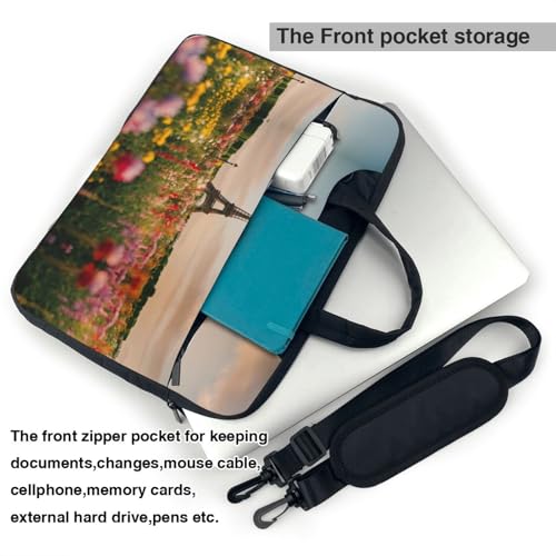 Housse protection ordinateur portable 14 pouces noir Tour Eiffel Paris - 5