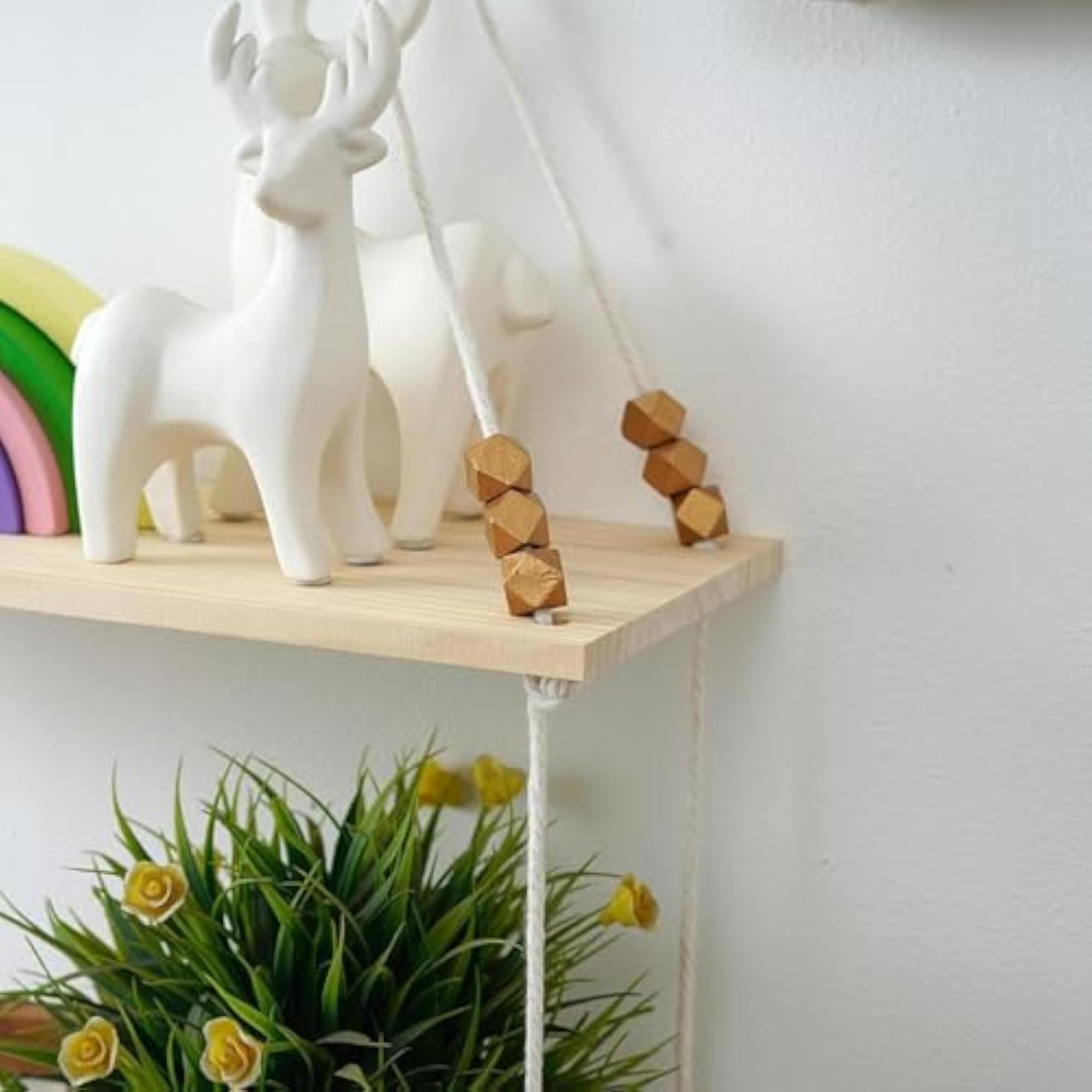 Boho Macrame Wall Hanging Shelf