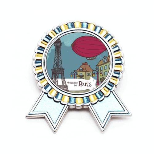 Broche Paris Airship France Tour Eiffel Voyage sur une Veste