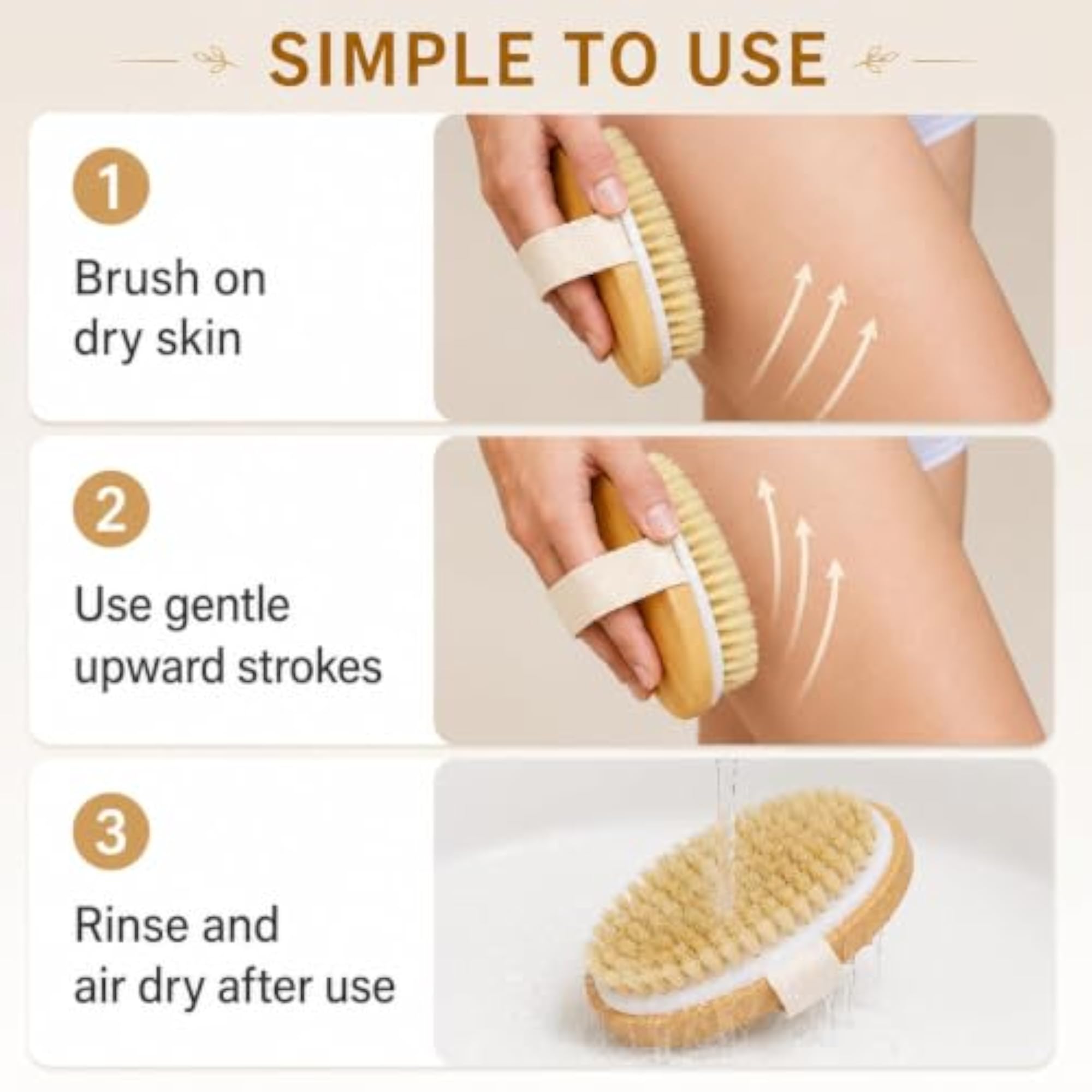 Wooden Bath Brush for Wet & Dry Body Brushing