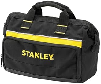 STANLEY Tool Bag (12 inches) - Multiple Pockets for Tool Organisation, Heavy-Duty 600 Denier Fabric, Black, 30 x 25 x 13 cm, 1-93-330