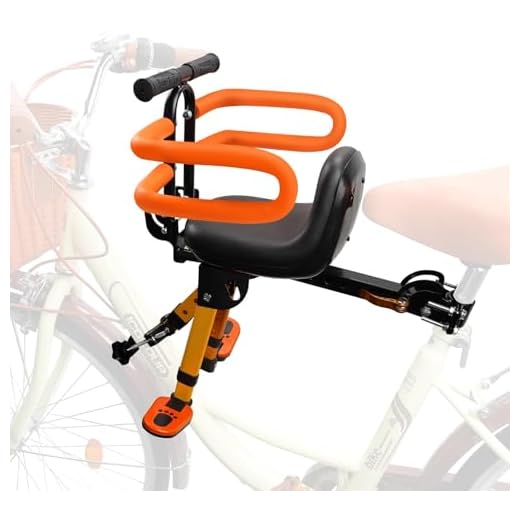 OUSEXI Child Bike Seat - Front Mount, Kids Bike Seat for Adult Bike,Retractable Baby Bike Seat Front Mounted, Toddler Bike Seat for Children 2~6 Years (Without Crossbar-A)