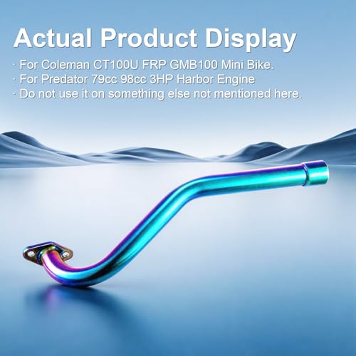 Image of Central long Exhaust Pipe With Muffler For Predator 79cc 98cc 3HP Coleman CT100U Mini bike FRP GMB100 Mini bike Colorful