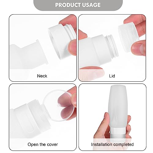 Image of Healeved 8pcs Travel Bottles Refillable Containers for Shampoo Conditioner Lotion Squeeze Tubes with Leakproof Design for Travel and Daily Use