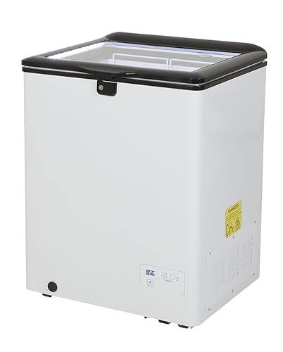 Kleine Gefriertruhe mit Glasdeckel - LED Innenbeleuchtung - Digitale Temperaturanzeige - GCFC100 Cover